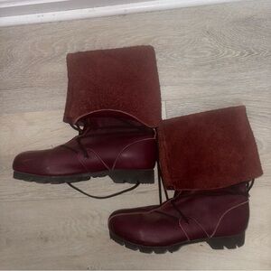 Son of Sandlar Leather Foldover Boots Steampunk Renaissance Size US 11